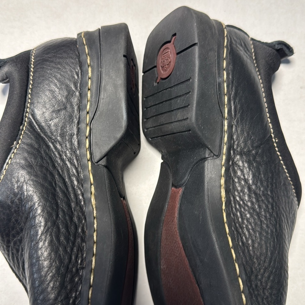 BORN Handmade black Leather Slip-on oxfords Shoes size 10 - Picture 5 of 7